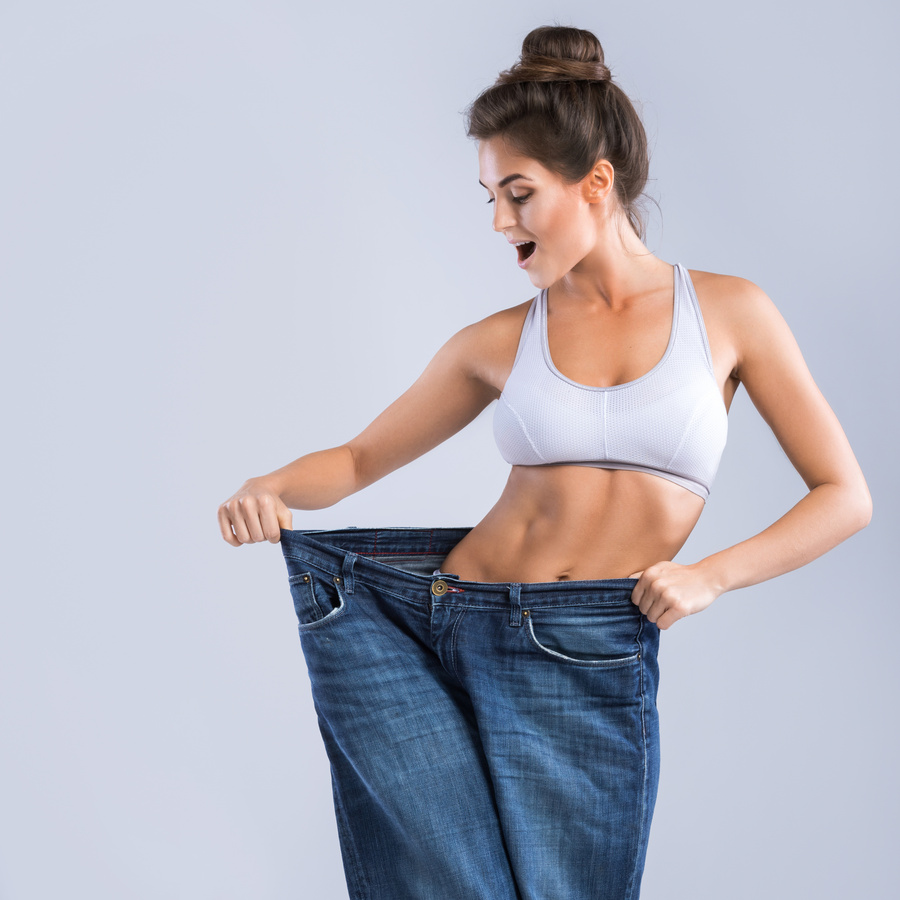 Happy Woman after Weight-Loss